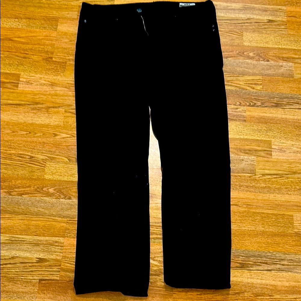 Black Corduroy Pants with Classic Straight-Leg Design